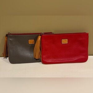 2 Dooney & Bourke large pebble grain wristlets